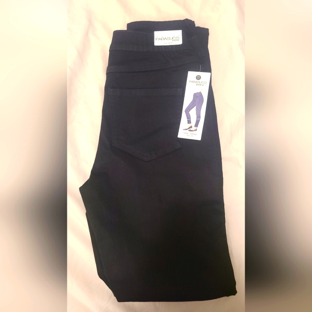 NEW! 🌸💚 Black Parasuco Women's Pull-On Jeans - Size 4 🌸💚